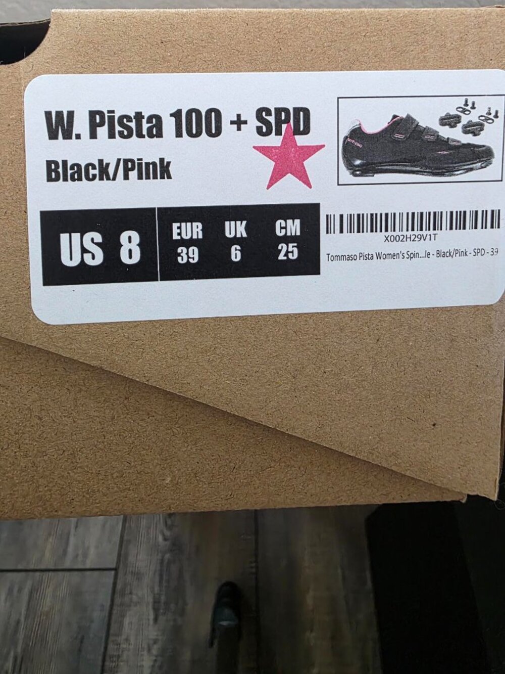 Tommaso W. Pista 100 SPD Cycling Shoes – Women's Size 8 – New in Box - Picture 6 of 6